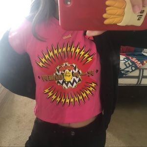 Neon pink baby tee shirt(for pick up only)